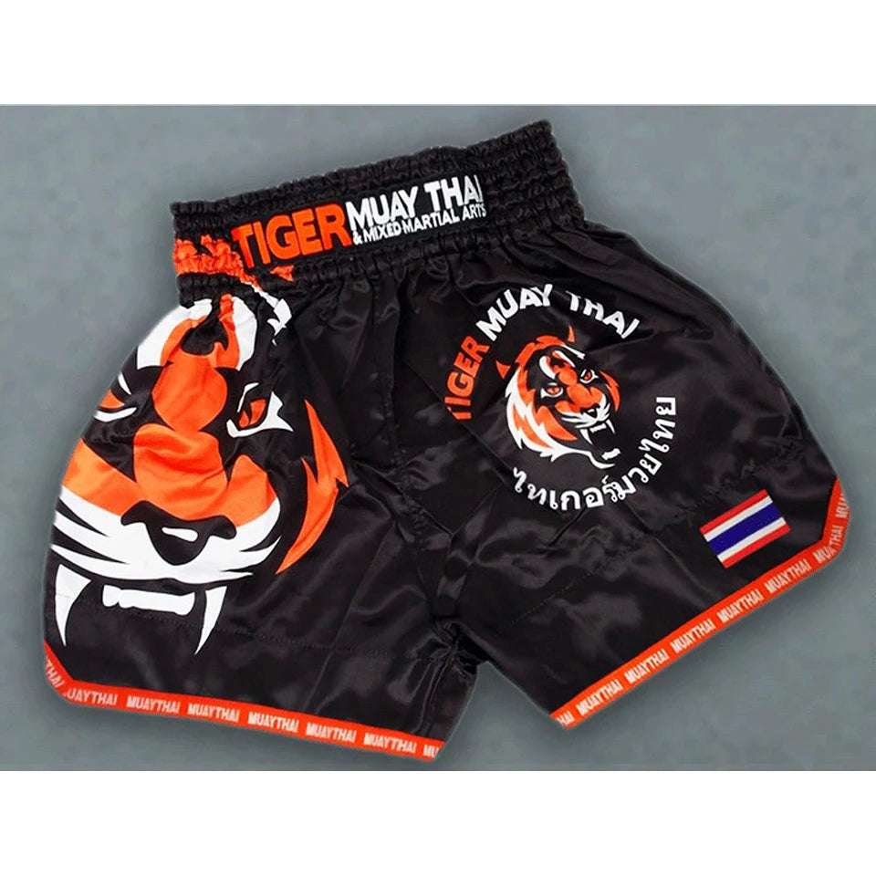 MMA Tiger Muay Thai Boxing Boxing Match Sanda Training Breathable Shorts Muay Thai Clothing Boxing Tiger Muay Thai Mma