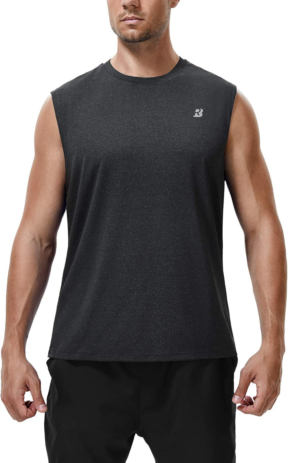 Workout Sleeveless Shirts for Men Athletic Gym Basketball Quick Dry Muscle Tank Tops