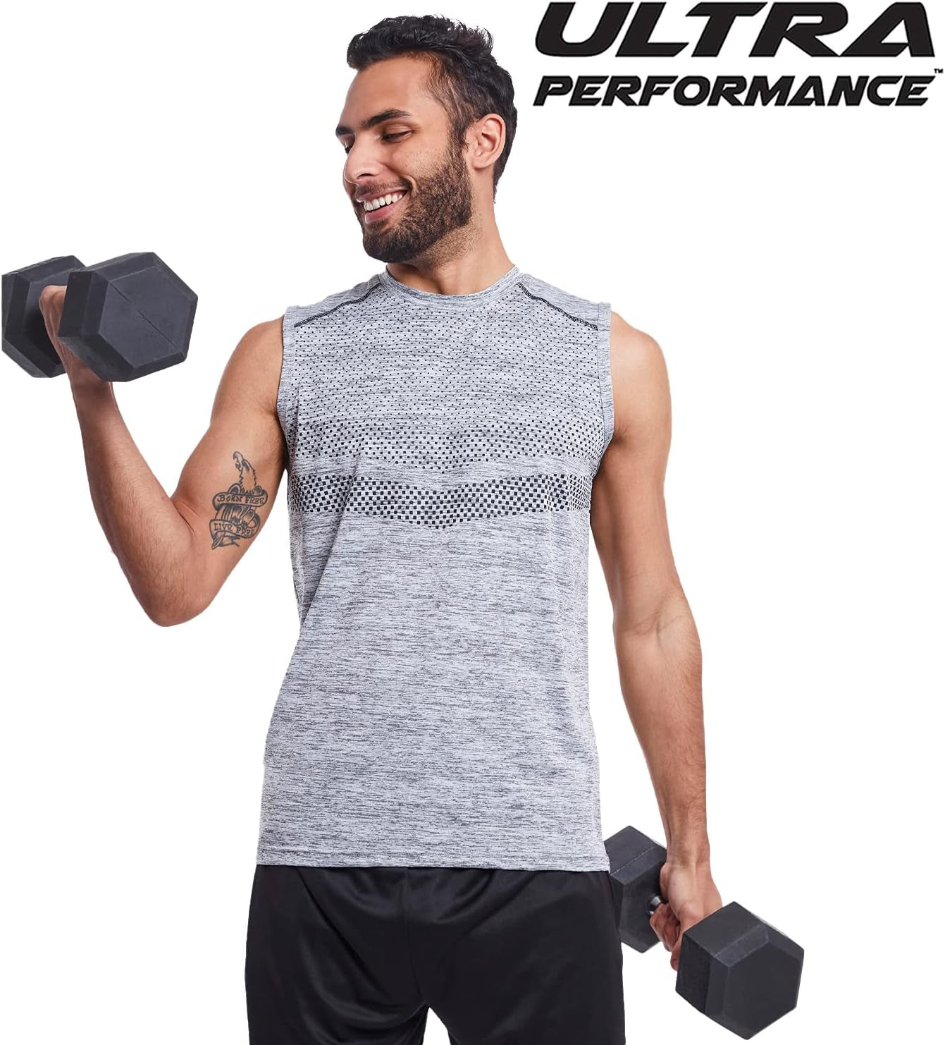 5 Pack Mens Dri Fit Sleeveless Muscle T Shirts Gym Workout Shirts for Men Pack