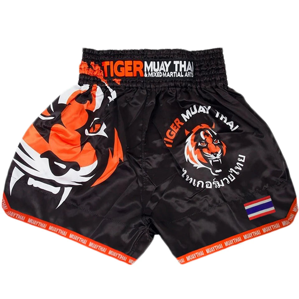 MMA Tiger Muay Thai Boxing Boxing Match Sanda Training Breathable Shorts Muay Thai Clothing Boxing Tiger Muay Thai Mma