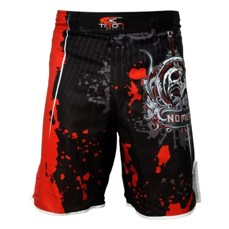 Men'S Skeleton Skull Cool Printing Head Wrestling Pants Muay Thai Boxing Shorts Boxing Shorts Cheap Mma Shorts Muay Thai