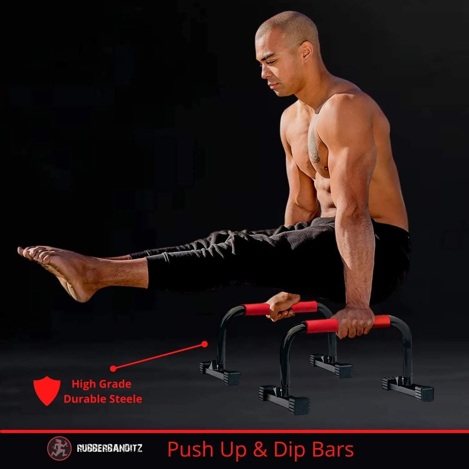 Parallettes Bars for Push Ups & Dip