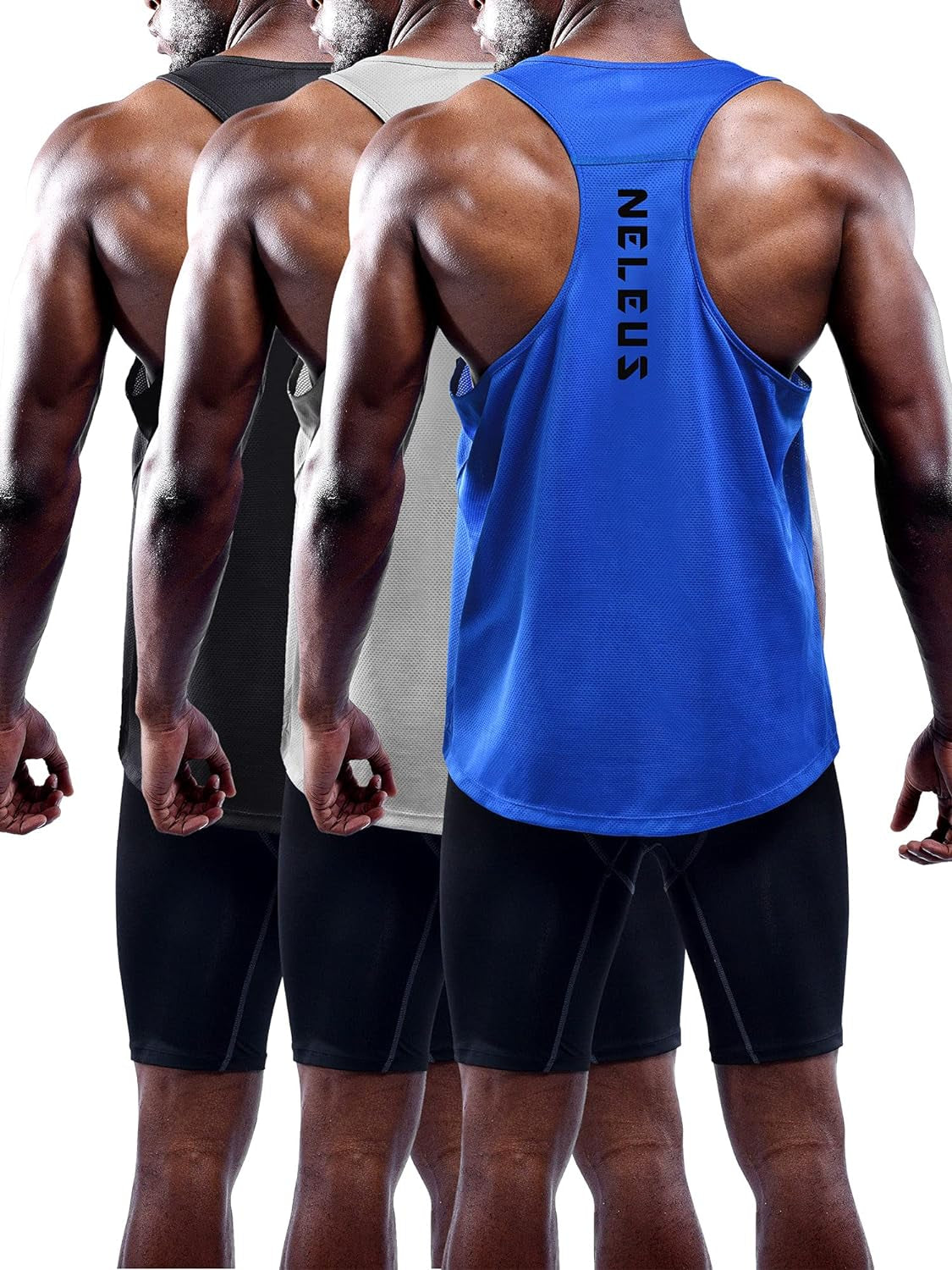 Men'S Workout Running Tank Top Sleeveless Gym Athletic Shirts