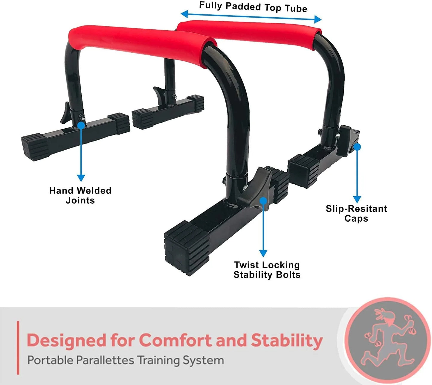 Parallettes Bars for Push Ups & Dip